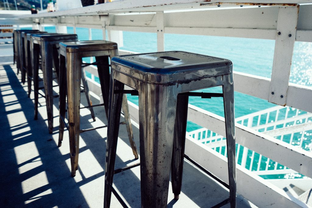 Bar, Stools, Outdoor, Seating, Chairs, Ocean, View
